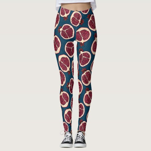 Pomegranaat Leggings (Voorkant)
