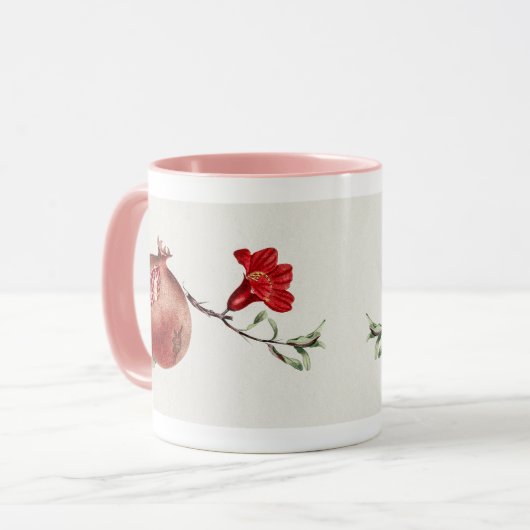 pomegranaat mok (Voorkant links)