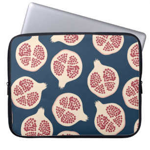 Pomegranaat naadloos patroon, achtergrond met pome laptop sleeve