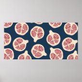 Pomegranaat naadloos patroon, achtergrond met pome poster (Voorkant)