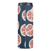 Pomegranaat naadloos patroon, achtergrond met pome thermosbeker (Achterkant)