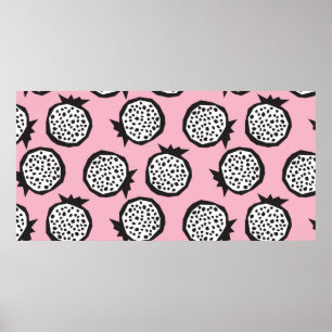 Pomegranaat naadloos patroon in de moderne abstrac poster