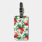 Pomegranaat patroon bagagelabel (Voorkant verticaal)
