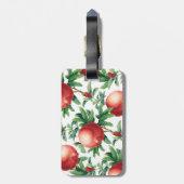 Pomegranaat patroon bagagelabel (Achterkant verticaal)
