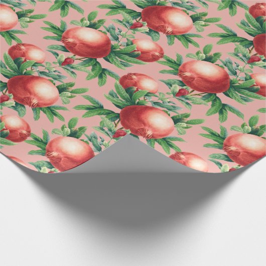 Pomegranaat Patroon Cadeaupapier (Hoek)