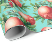 Pomegranaat Patroon Cadeaupapier (Rol Hoek)