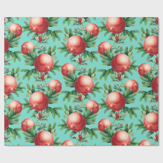 Pomegranaat Patroon Cadeaupapier (Vlak)