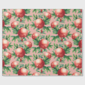 Pomegranaat Patroon Cadeaupapier (Vlak)