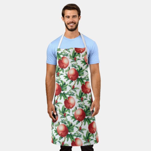 Pomegranaat Patroon Schort (Gedragen)