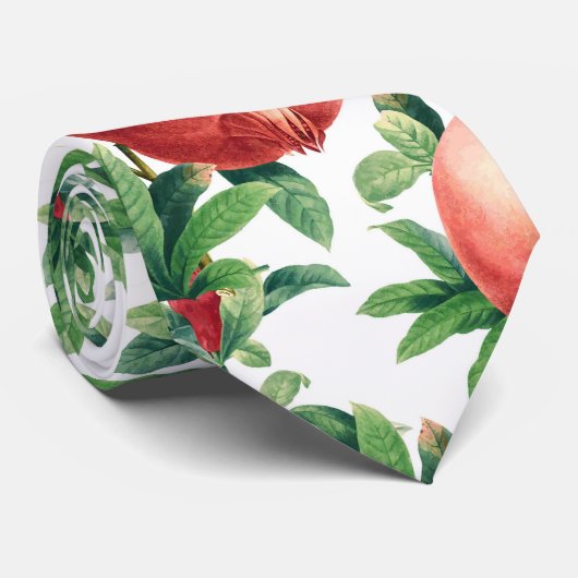 Pomegranaat Patroon Stropdas (Opgerold)