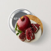 Pomegranaat Ronde Button 5,7 Cm (Voorkant /achterkant)
