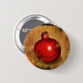 Pomegranaat Ronde Button 5,7 Cm (Voorkant /achterkant)