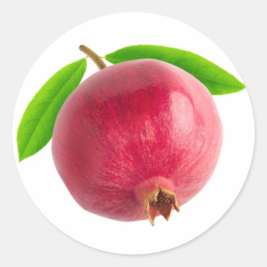Pomegranaat Ronde Sticker (Voorkant)