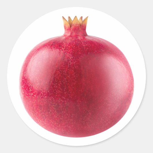 Pomegranaat Ronde Sticker (Voorkant)