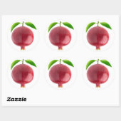 Pomegranaat Ronde Sticker (Vel)
