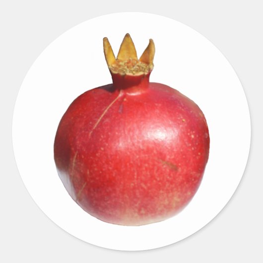 Pomegranaat Ronde Sticker (Voorkant)