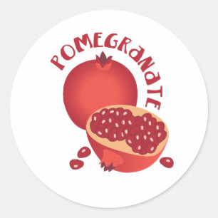 Pomegranaat Ronde Sticker