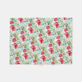 Pomegranaat rood fruitpatroon Voedsel Hebreeuws Fleece Deken (Voorkant (Horizontaal))