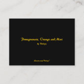 Pomegranaat, Sinaasappel en Mint ATC Visitekaartje (Achterkant)