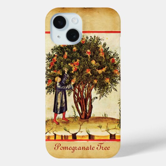 POMEGRANAAT TREE ANTIEK PARCHMENT Case-Mate iPhone CASE (Achterkant)