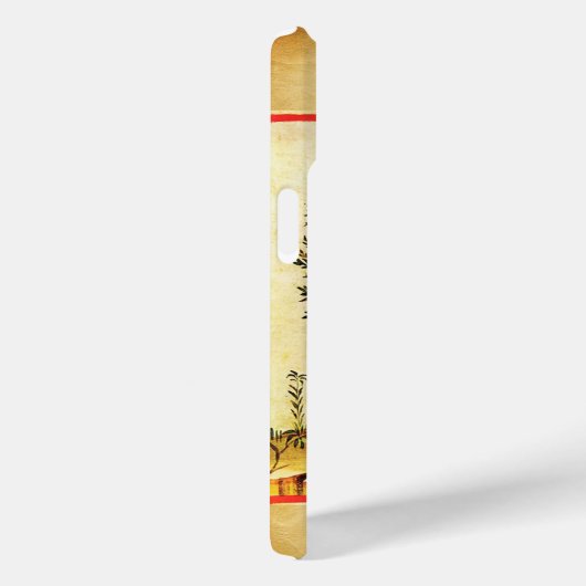 POMEGRANAAT TREE ANTIEK PARCHMENT Case-Mate iPhone CASE (Achterkant / Rechts)