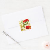 Pomegranaat Vierkante Sticker (Envelop)