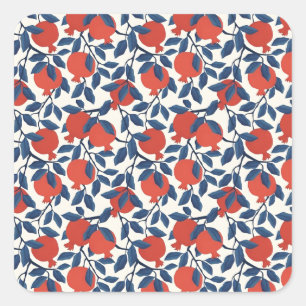 Pomegranaat Vierkante Sticker