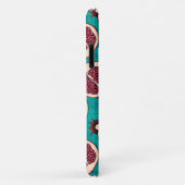 Pomegranaatplakken op turquoise Case-Mate iPhone case (Achterkant/rechts)