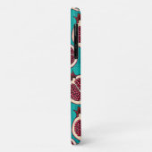 Pomegranaatplakken op turquoise Case-Mate iPhone case (Achterkant/links)