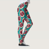 Pomegranaatplakken op turquoise leggings (Rechts)