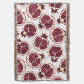 Pomegranaatplakken op wit deken (Voorkant Verticaal)