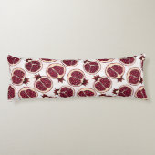 Pomegranaatplakken op wit lichaamskussen (Achterkant)