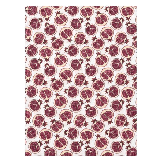 Pomegranaatplakken op wit tafelkleed (Voorkant)