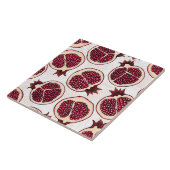 Pomegranaatplakken op wit tegeltje (Zijkant)