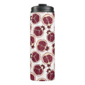 Pomegranaatplakken op wit thermosbeker (Voorkant)