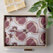 Pomegranaatplakken op wit tissuepapier (Geschenk)