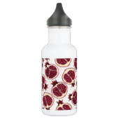 Pomegranaatplakken op wit waterfles  (Links)