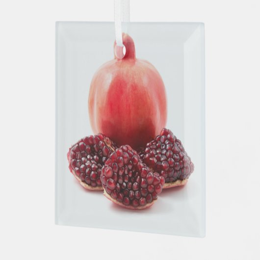 Pomegranade Glas Ornament (Voorkant links)