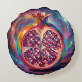 Pomegranate´1 Rond Kussen (Achterkant)