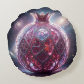 Pomegranate´6 Rond Kussen (Achterkant)