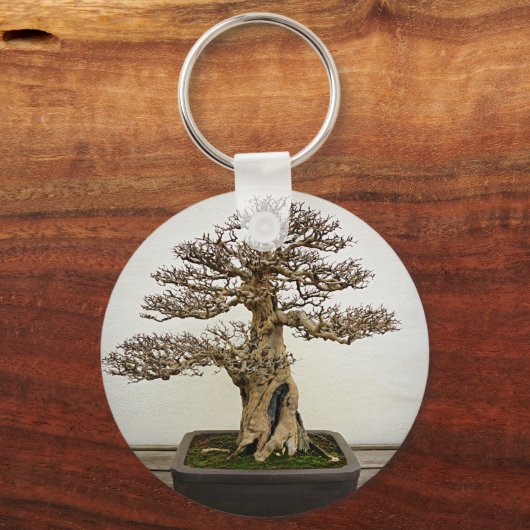 Pomegranate Bonsai-boom Sleutelhanger (Voorkant)