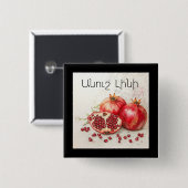 Pomegranate Button (Voorkant /achterkant)