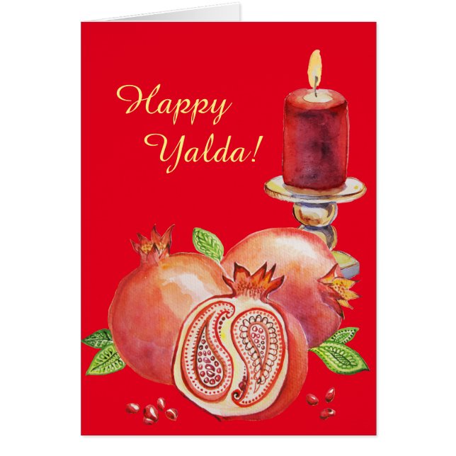 Pomegranate Candle Happy Yalda (Voorkant)