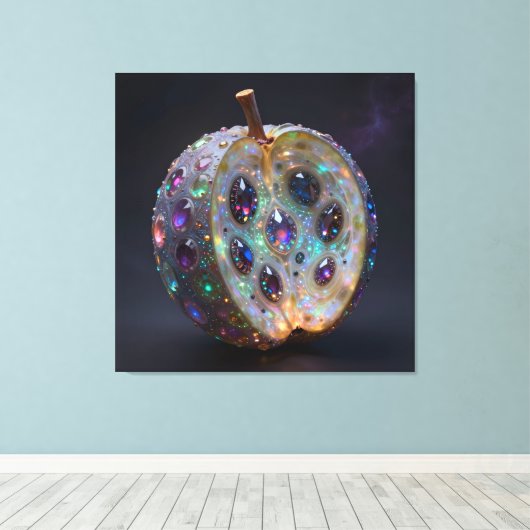 Pomegranate canvas afdruk (Insitu (Houten vloer))