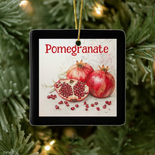 Pomegranate Ceramic Ornament (Boom)