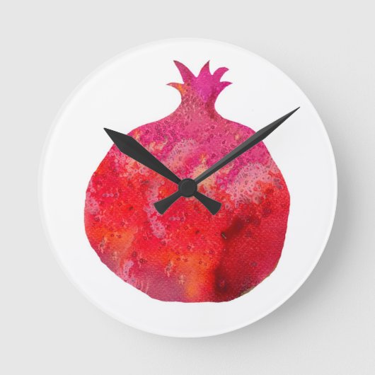 Pomegranate  clock ronde klok (Voorkant)