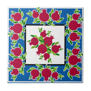 Pomegranate Decor Tile, gemaakt in het Heilige Lan Tegeltje