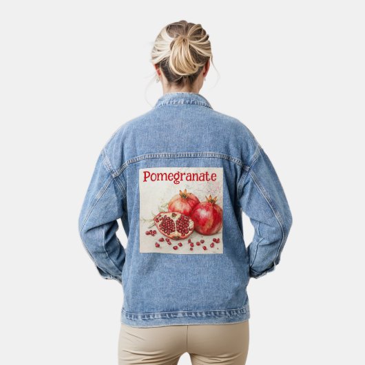 Pomegranate Denim Jacket (Model)