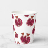 Pomegranate Design Paper Cup Papieren Bekers (Rechts)