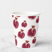 Pomegranate Design Paper Cup Papieren Bekers (Voorkant)